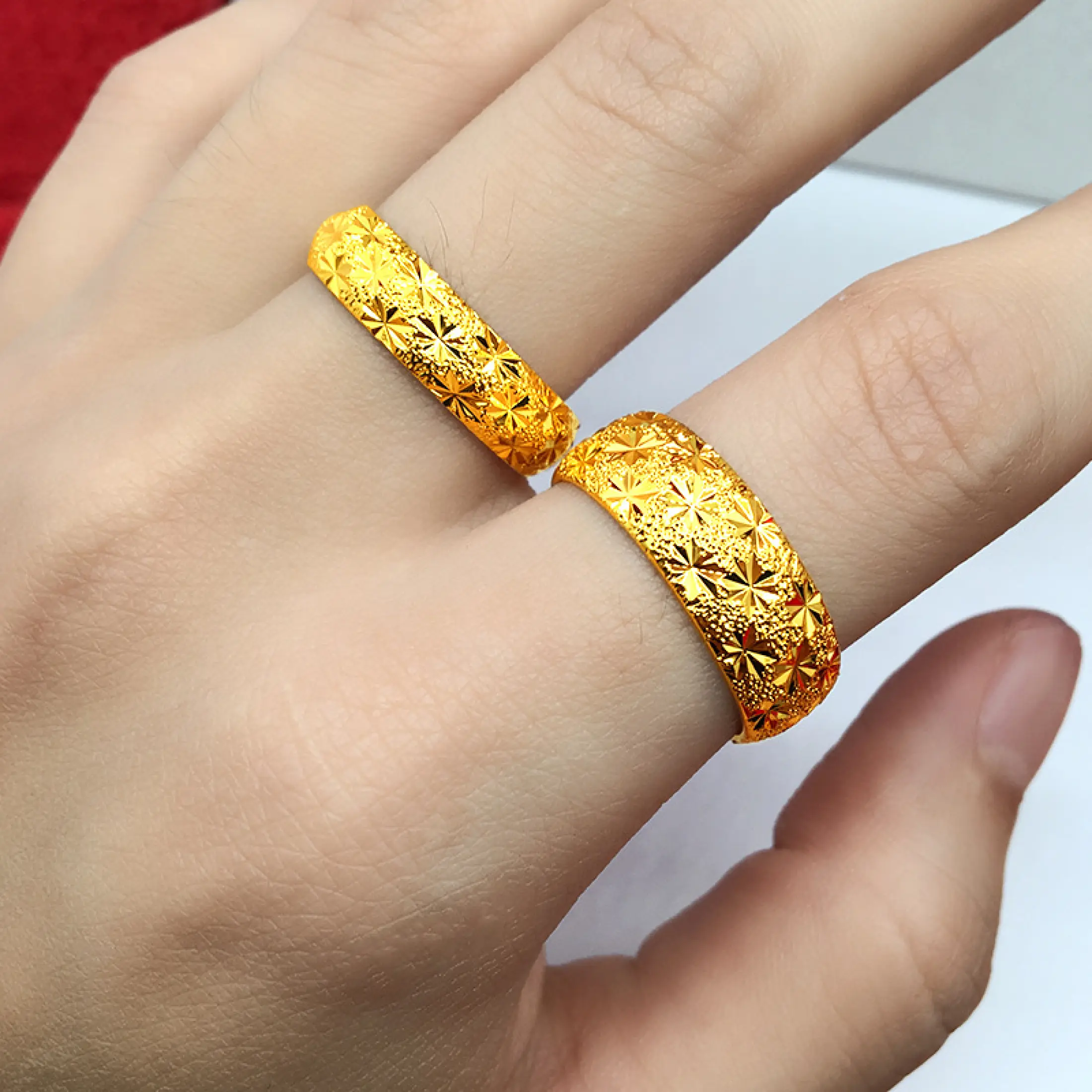Cincin Pasangan Cincin Halus Berpasangan Cincin Berlapis Emas Untuk Pria Dan Wanita Lazada Singapore