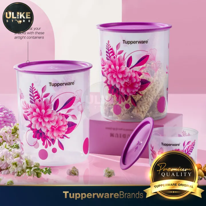 Tupperware Camellia One Touch Topper Junior / Canister Large (600ml or 4.3L)