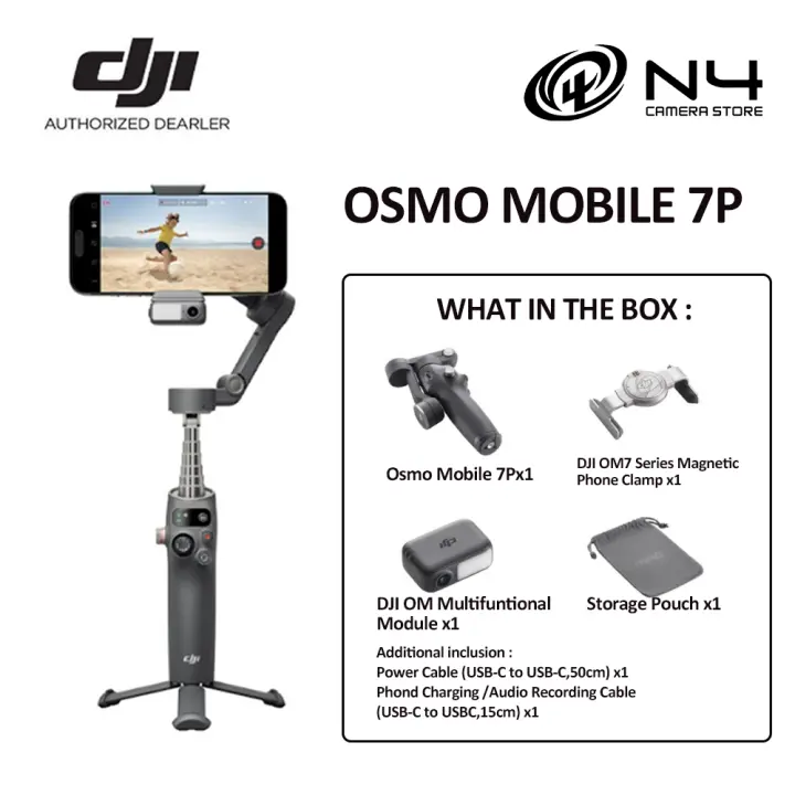 DJI OSMO MOBILE 7/OSMO MOBILE 7P/OSMO MOBILE6 - Handheld 3-Axis Smartphone Gimbal Foldable Stabilizer Ideal for Vlogging