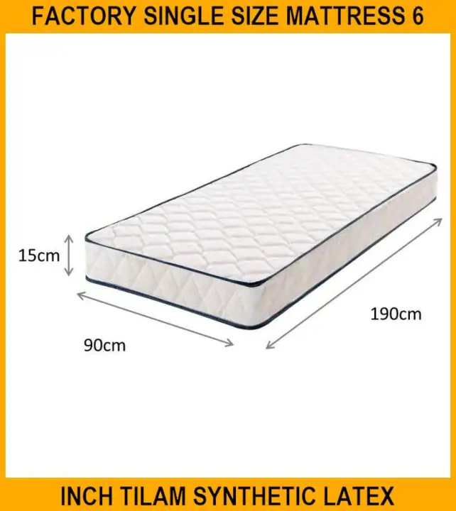 Factory Single Size Mattress 6 Inch Tilam Synthetic Latex Lazada