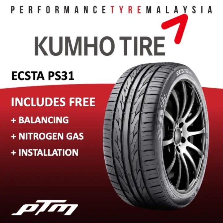 Kumho Ecsta Ps31 195 55r15 Tyre Tayar Tire With Free Installation Suitable For Myvi Alza Wira Vios City Lazada