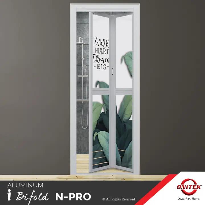 Onitek Aluminium I Bifold N Pro Toilet Door Bi Fold Pintu Lipat Tandas Lazada