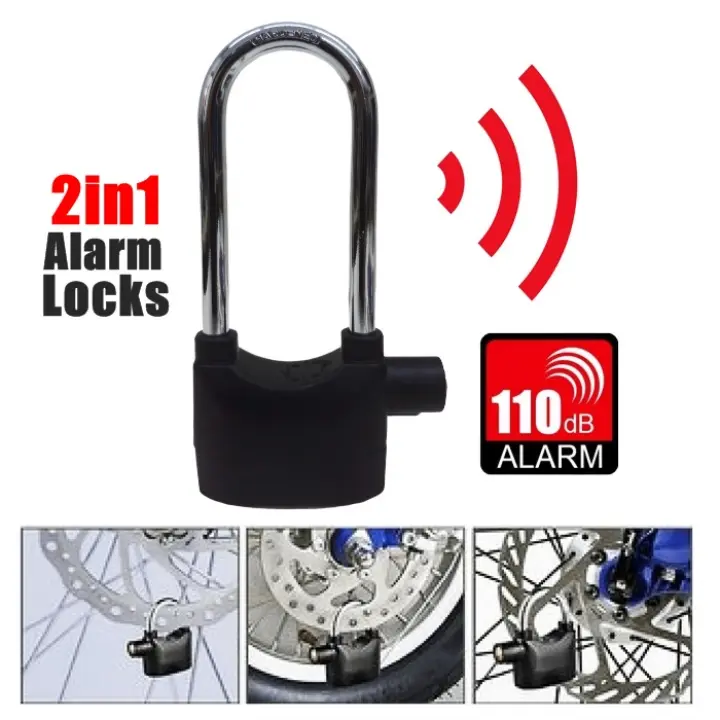 Malaysia 2 Dalam 1 Padlock Kunci Basikal Kunci Motor Kunci Berbunyi Kunci Pagar Rumah 2 In 1 Waterproof Siren Alarm Padlock Alarm Lock For Motorcycle Short Bicycle Lazada