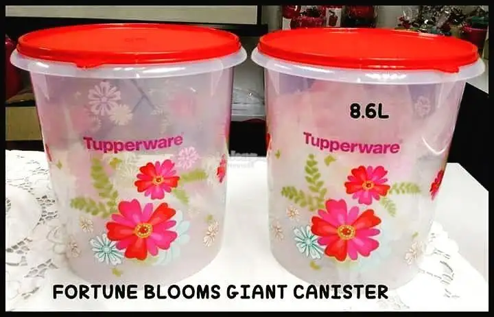 Tupperware Fortune Blooms Giant Canister 8.6 (1)