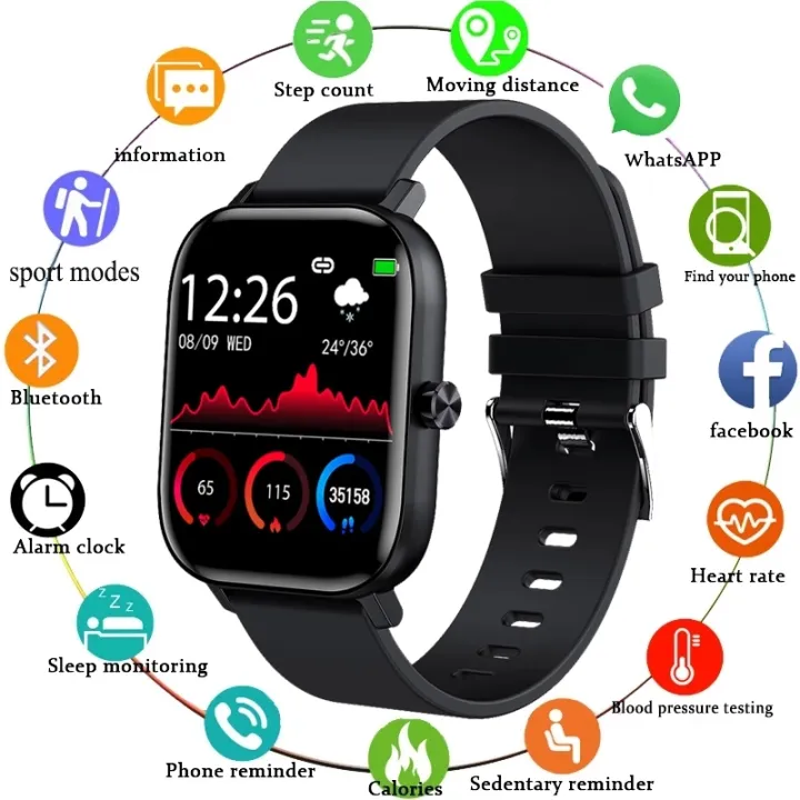 Lige New Bluetooth Call Smart Watch Women Full Touch Fitness Tracker Smart Men Jam Tangan Lelaki Lazada