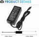 12V AC/DC Adapter LED LCD Charger for AOC Monitor 16  20  22  23  24  27  ; HP 2011X 2211X 2311X Replacement Switching Power Supply Cord. 