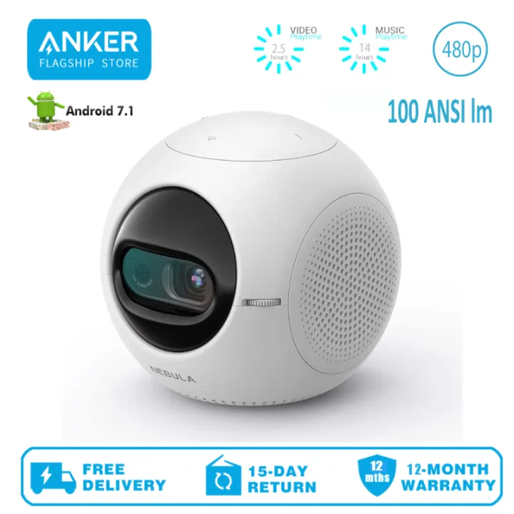 Anker D2400 Nebula Astro Portable Projector Kids Pocket Cinema Mini Projector 100 Ansi Lumens Android 7 1 2 5 Hour Battery Life Lazada