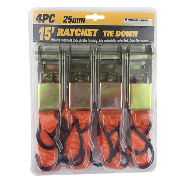 Fityle Heavy Duty Ratchet Straps 1 X 15ft Ratchet Tie Down Straps For Moving Motorcycle Lazada Ph