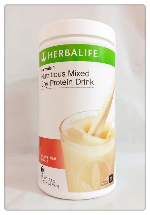 Herbalife Formula 1 Tropical Fruit Nutritious Mixed Soy Protein Drink 550g Lazada