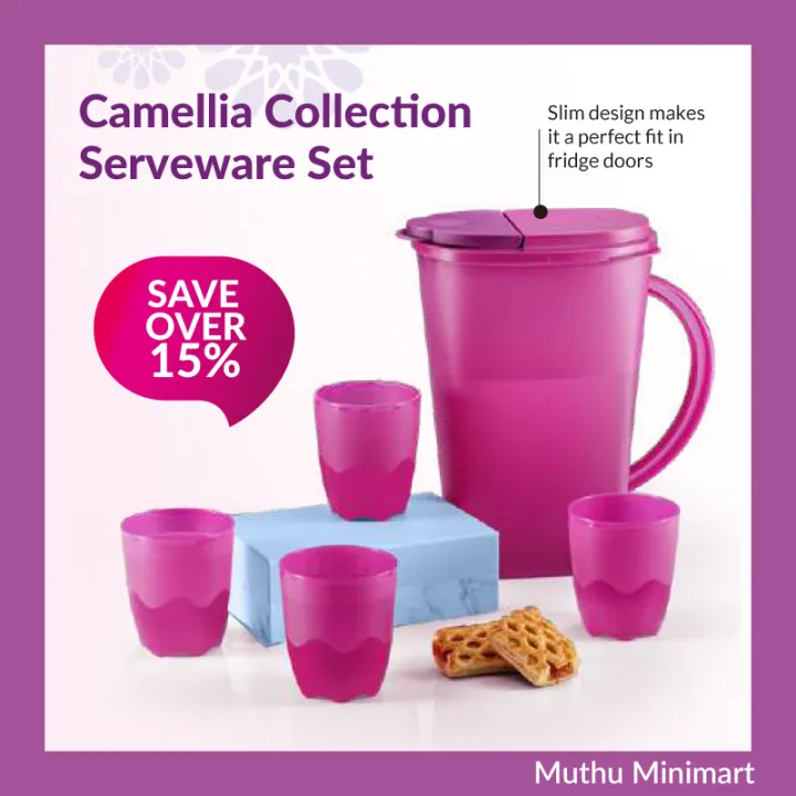 Original Tupperware | Camellia Collection Serveware Set Cup Tableware | Jug Cawan Set