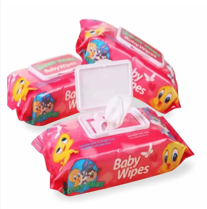 60 Pcs Baby Wipes Wet Wipes Tunes Tisu Basah Lazada