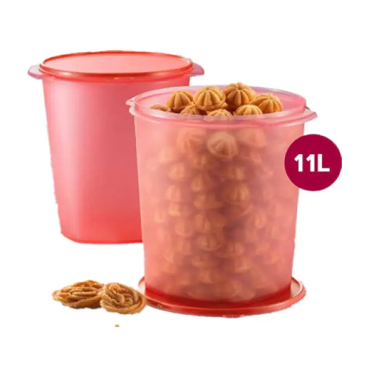 Tupperware Deco Canister 11L (1) Red
