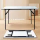 WAROOM【No Need Install】White Foldable Banquet Table Office Computer Table Event Folding Dining Table Outdoor Single Spring Foldable Table Study Table Writing Desk Home Meja Lipat Meja Komputer 折叠桌. 