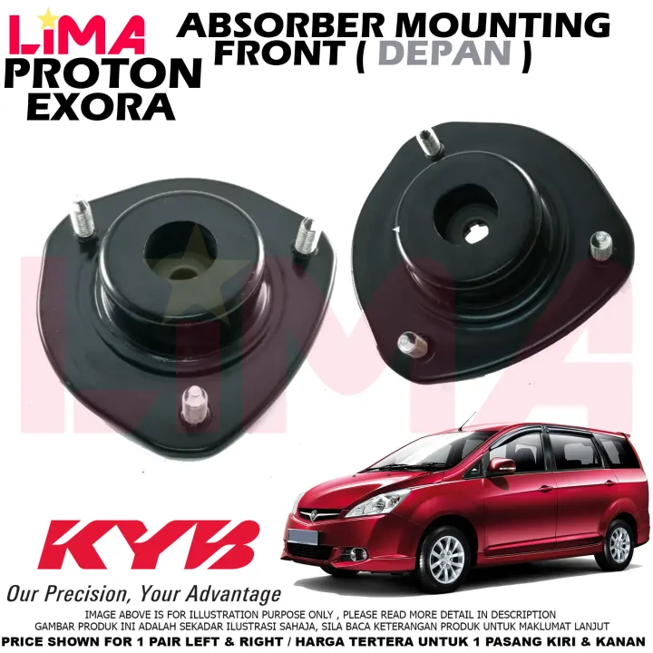 1 Pair Proton Exora Exora Bold Front Absorber Mounting Kayaba Kyb Original Lazada