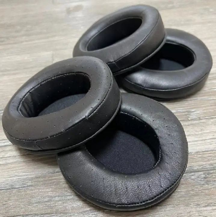 Angled Universal Ear pads 100mm 105mm Genuine Sheepskin Leather Ear cushions For Large Headphones HIFIMAN HE400 500 AUDEZE LCD 2/3/4 FOSTEX TH900 TH909 MK2 Denon AH-D2000