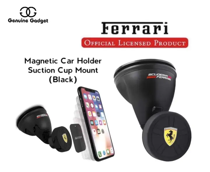 CG Mobile Ferrari Magnetic Car Phone Holder Suction Cup Mount Black 