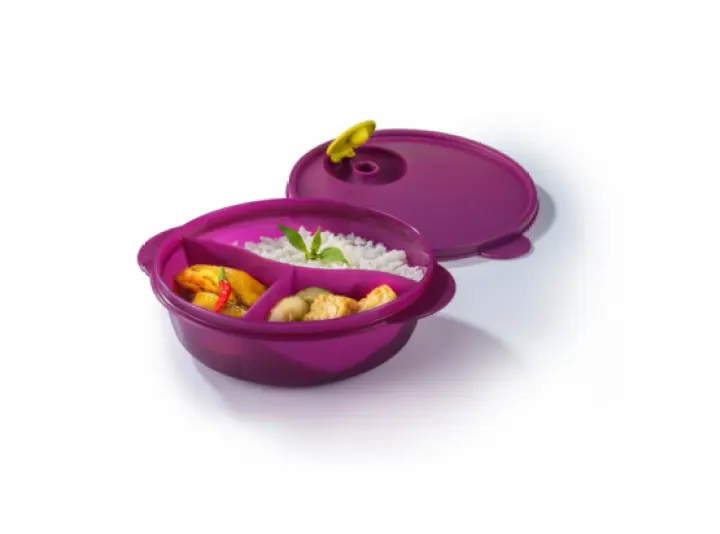 Tupperware CrystalWave Divided Dish (1) 900ml Purple