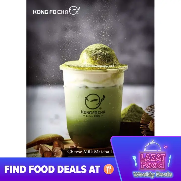 Kong Fo Cha Cheese Milk Matcha Latte With Ice Cream Regular Lazat F B Ecoupon Lazada