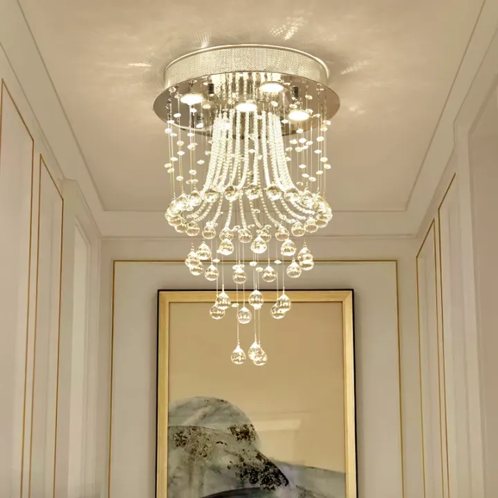 Luxury Crystal Chandelier Beautiful Conical Design Lamp Indoor Hanging Lightings For Modern Living Room Dining Staircase Lazada Ph Luxury Crystal Chandelier Beautiful, Hanging From The Chandelier Live