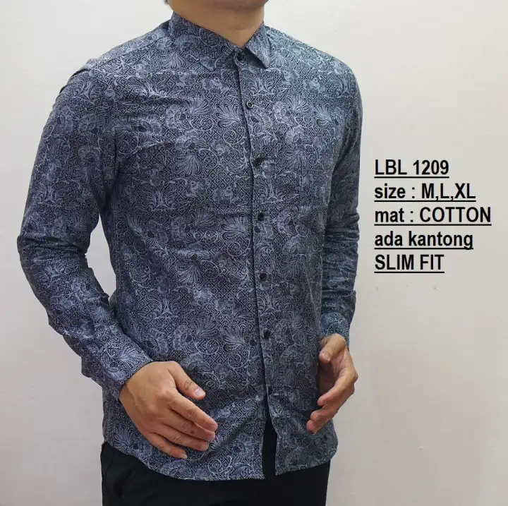 Baju Kemeja Batik Lelaki Lengan Panjang Long Sleeve 2021 Lazada