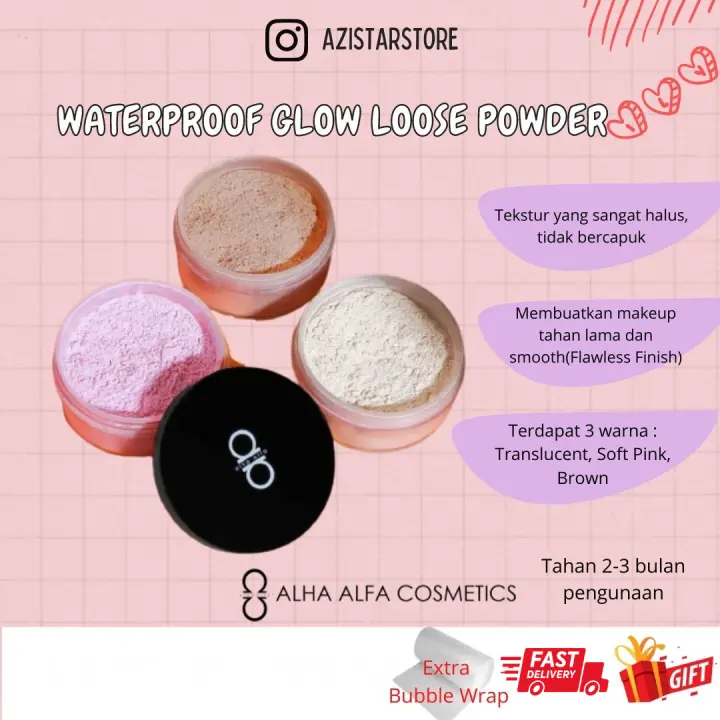 Alha Alfa Glowing Loose Powder Soft Pink Lazada