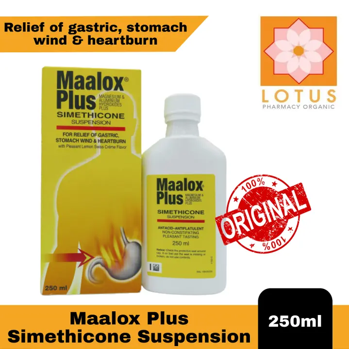 Maalox Plus Simethicone Suspension 250ml Lazada