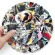 50PCS Sticker Crow misterius Cute kartun burung haiwan kalis air Graffiti Decal sesuai untuk DIY telefon Laptop Guitar Helmet Sticker hiasan. 