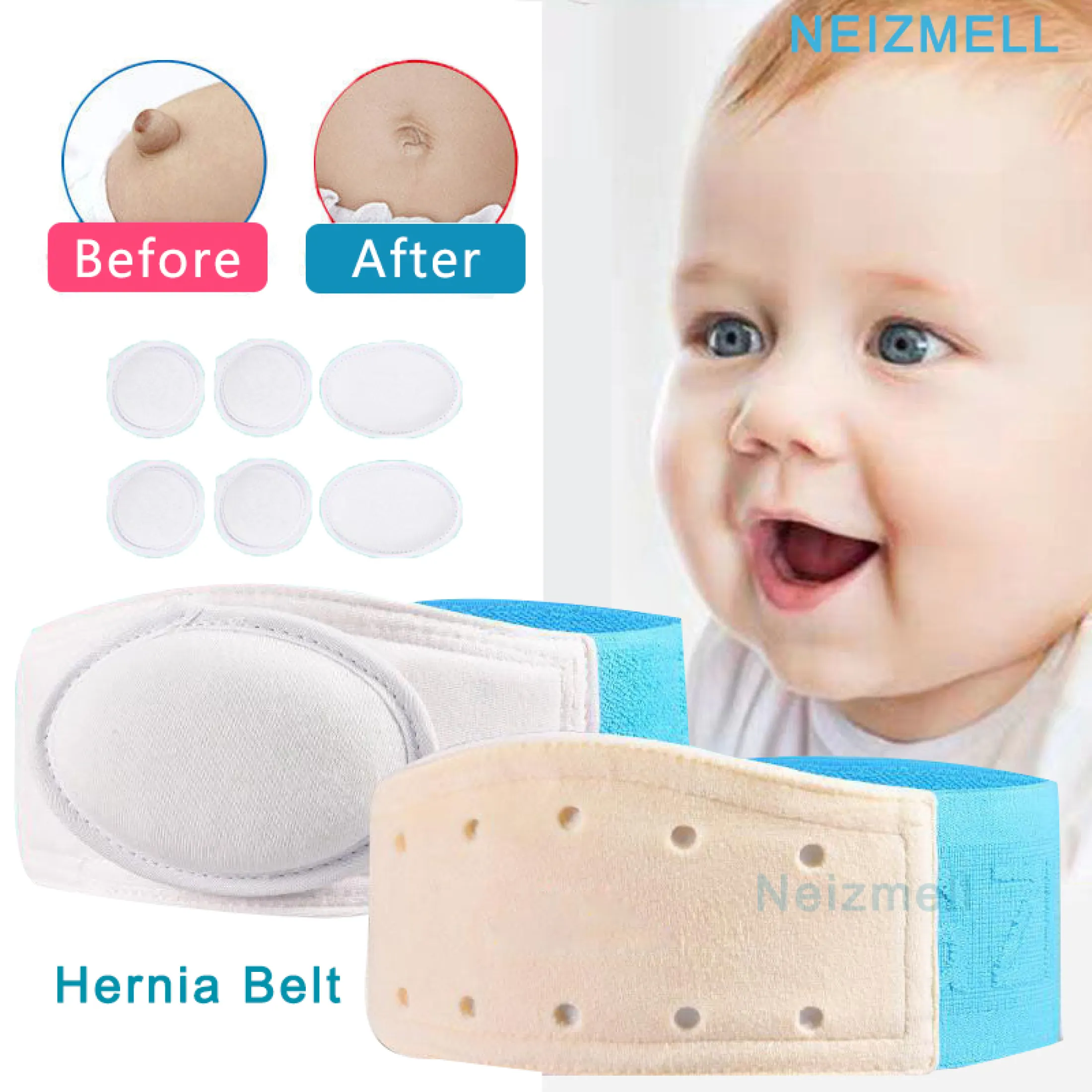 Neizmell 1 2 Pcs Set Baby Umbilical Hernia Hernia Belt Hernia Therapy Treatment Children Infant Baby Umbilical Lazada Ph