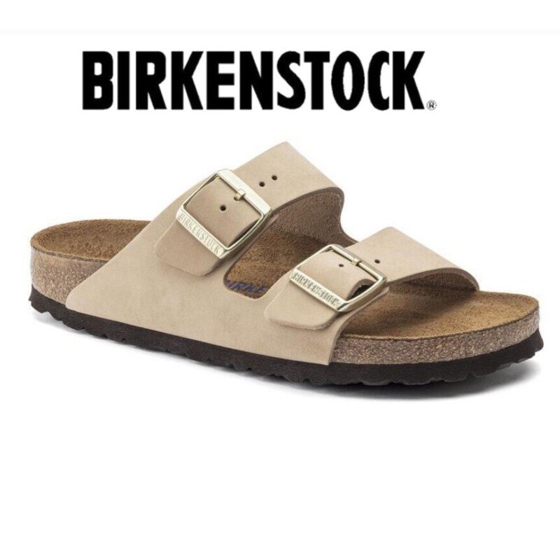 Birkenstocks Products Arizona Suede Leather Taupe Sandals For Men and Women