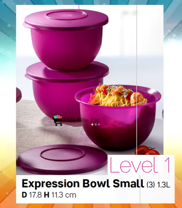Tupperware Expression Bowl Small 1.3L (3 pcs)