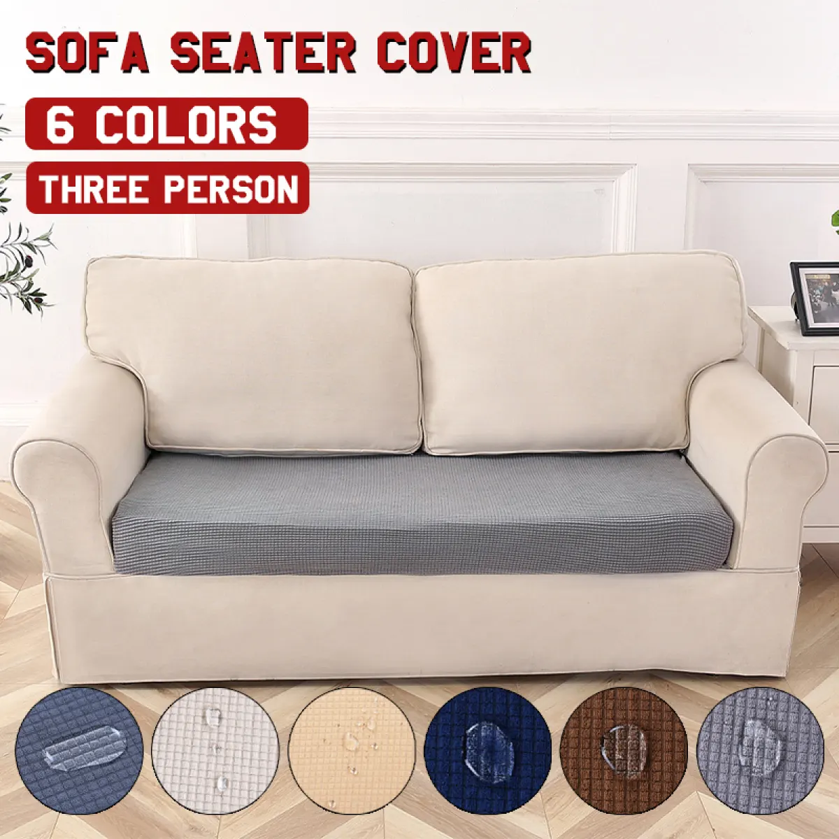 Sofa Cover 3 Seater, Corduroy Fabric Sofa Cover