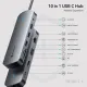 Yottamaster 10 dalam 1 USB C Hub 4K 60Hz jenis C ke HDMI VGA USB 3.0 Adapter jenis C Hub dok RJ45 SD TF Card Reader PD 100W pengecas untuk Macbook Pro Air Notebook USB C Splitter. 