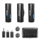 BOYA ORIGINAL MALAYSIA BOYA LINK BOYALINK/ BOYALINK V2.0  MULTI COMPATIBLE 2.4GHZ DUAL CHANNEL WIRELESS SYSTEM  FOR IOS i PHONE & TYPE C & CAMERA COMPLETE SET 3 IN 1 MULTIPLE USAGE. 