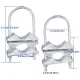 Double Antenna Mast Clamp V-Jaw Bracket U Bolts Pipe Mounting Hardware 2 Sets for Yagi WiFi Antenna, TV Antenna. 