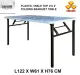 jhd 3V PB824 PLASTIC BANQUET TABLE 2X4 Folding Banquet Table / Foldable Banquet Table / Function Table / Catering Table / Buffer Table / Hall Table / Office Table / Folding Table with Plastic Table Top (Black). 