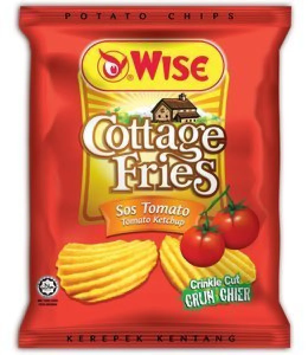 Wise Cottage Fries Hot N Spicy Flavour Potato Chips 65g Degrocery
