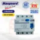 SYK Maxguard Residual Current Operated Circuit Breakers ELCB RCCB 2 Pole 4 Pole ML63 ML100 25A 40A 63A 100A. 