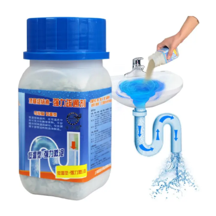 Sink Pipe Blocked Block Blockage Drainage Plumbing Powder Melt Toilet  Kitchen Bath Bathroom Clean Cleaner Cleaning Agent DIY Tools Kits Set /  Alat 