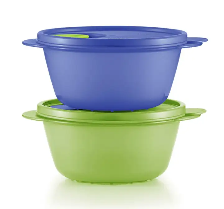 Tupperware CrystalWave Bowl (2pcs) 800ml - Blue Green