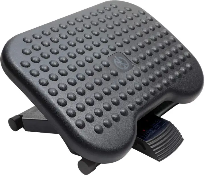 Ergonomic Footrest Adjustable Angle and Height Office Foot Rest Stool for Under Desk Support, 2-Level Height Adjustment