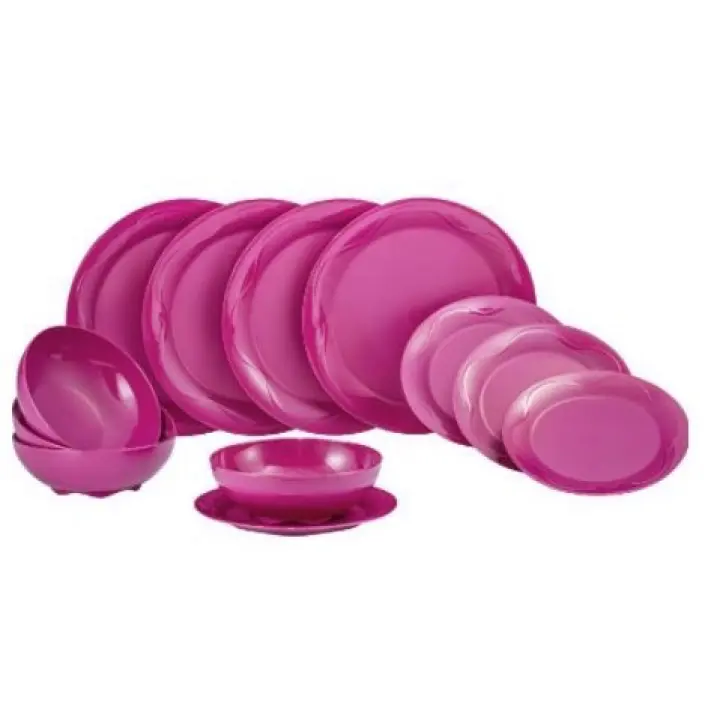 (READY STOCK!!!) Tupperware 12-Piece Camellia Collection Dining Serveware Set