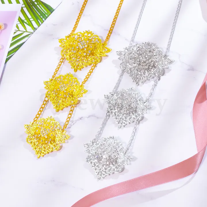 Hot 2021 Exclusive Dokoh Brooch 3 Beradik Kebaya Baju Kurung Melur Series Gold Rantai Kerongsang Dewasa Dk015 1 Lazada