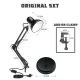 MT-322 IKEA INS STYLE LONG ARM TABLE LAMP METAL SWING ARM DESK LAMP WITH INTERCHANGEABLE BASE / CLAMP SUIT FOR E27 BULB. 