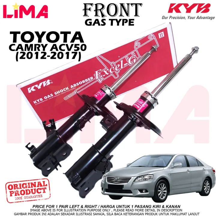 1 Pair Toyota Camry Acv50 Front Shock Absorber Gas Type Kayaba Kyb Original 2012 2017 Lazada
