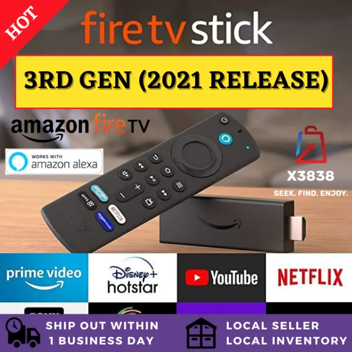 Genuine Amazon Fire Tv Stick 3rd Gen 2021 Release With Preset Buttons Alexa Voice Remote Streaming Media Player Lazada