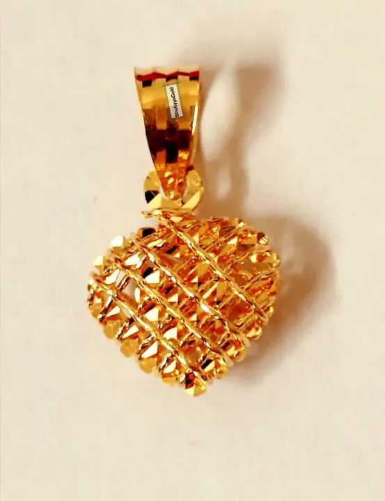 Loket Love Kerawang 1cm Emas 916 Tulen Lazada