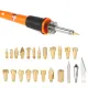 Meterk 30W 24PCS Wood Pyrography Tool Set Wood Burning Kit Woodburning Tips Hobby Craft Sold-ering Iron Pen Tools for Wood Burning/Carving/Embossing. 