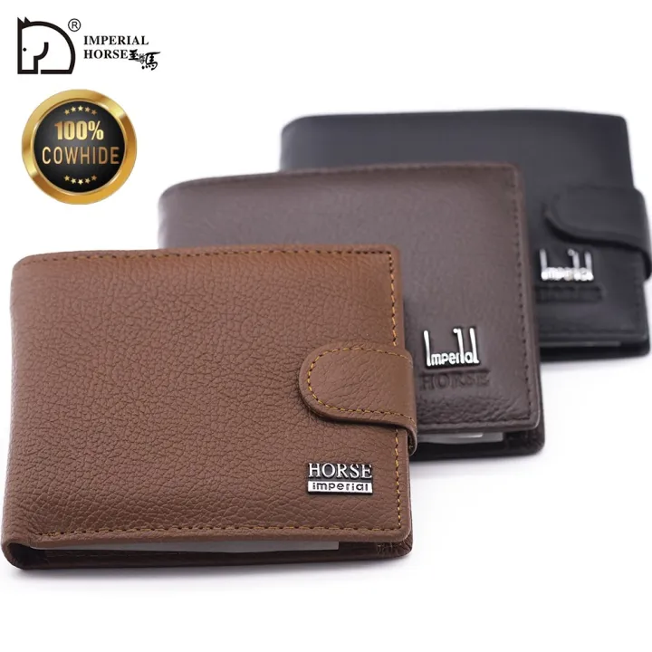 Malaysia Stock Original Imperial Horse Brand Men S Wallet Genuine Leather Wallet Fold Over Wallet With A Box Lazada