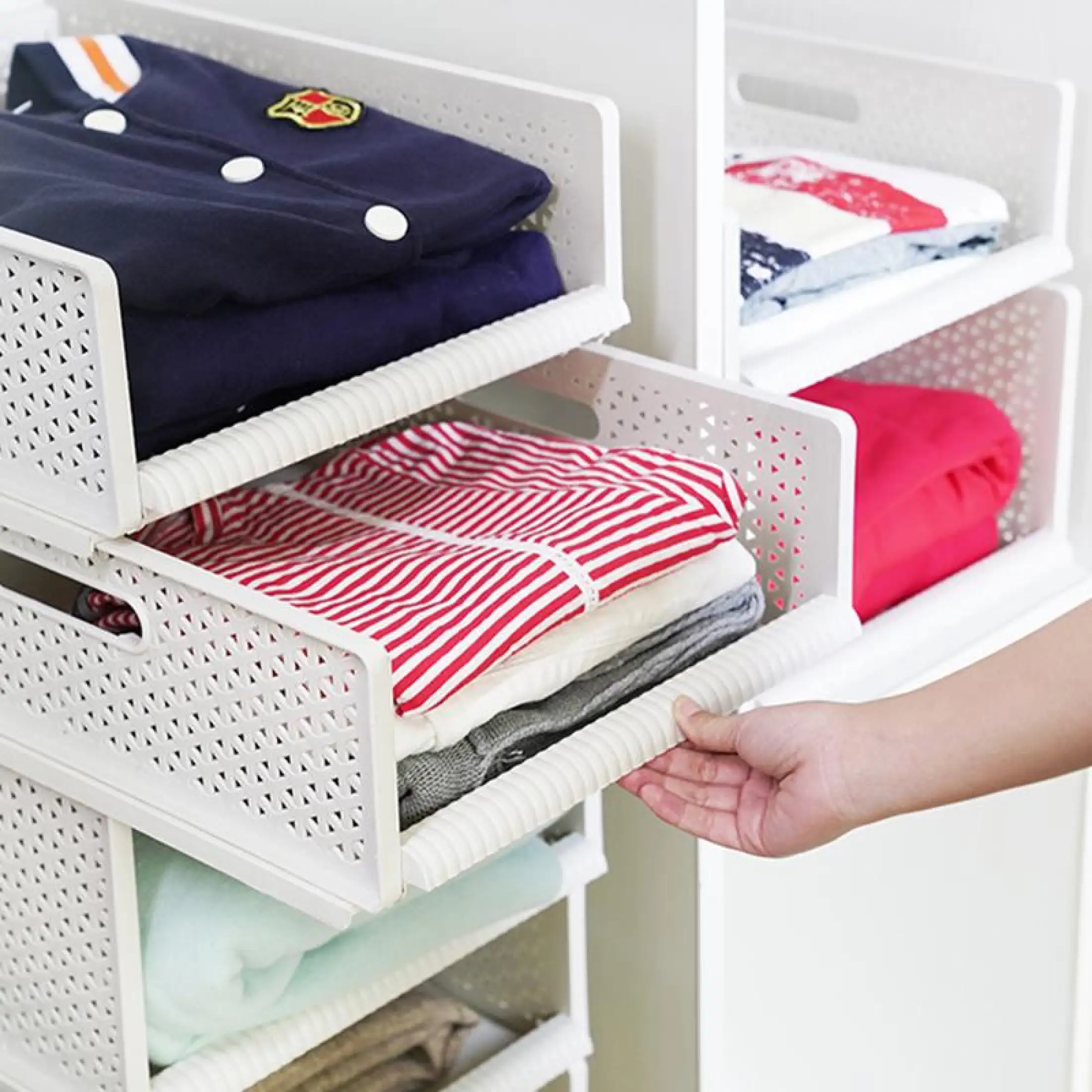 1pcs Detachable Clothes Organizer, Stacking Wardrobe Shelves