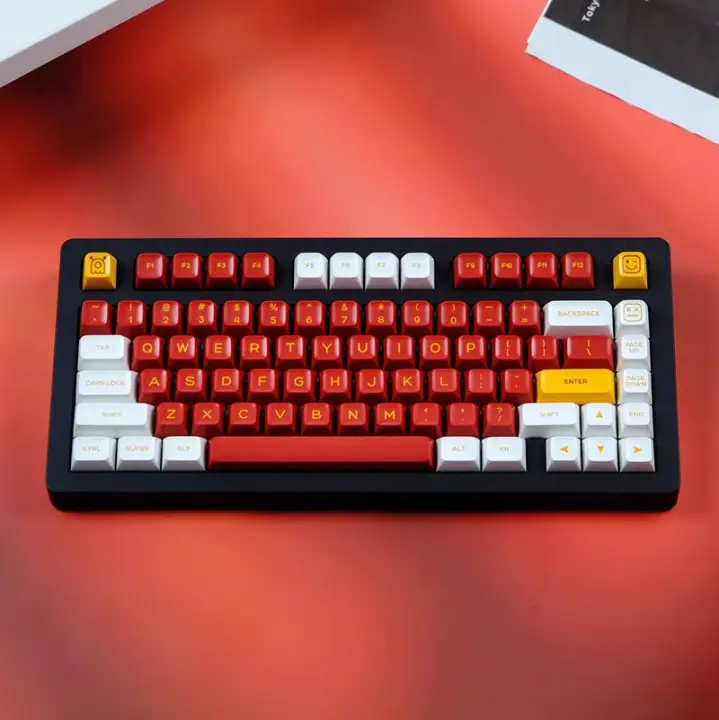 【Keycap Only】Evangelion EVA Keycap EVA-02 Keycap key cap SA Profile PBT Double Shot Keycap For Cherry MX Switch Customized Mechanical Keyboard RK61/Anne Pro 2/GK61